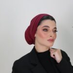 Burgundy Pointed Black DB-COTTON