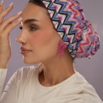 pinkk blush patterned knit turban
