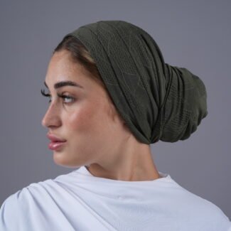 Olive Geometric Mesh DB-LYCRA