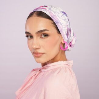 Orchid pattern turban